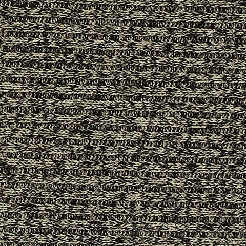 Black Marl Rib Knit, Polyester, 305 gsm