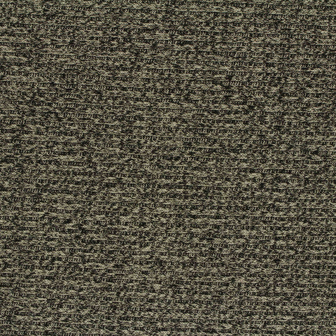 Black Marl Rib Knit, Polyester, 305 gsm