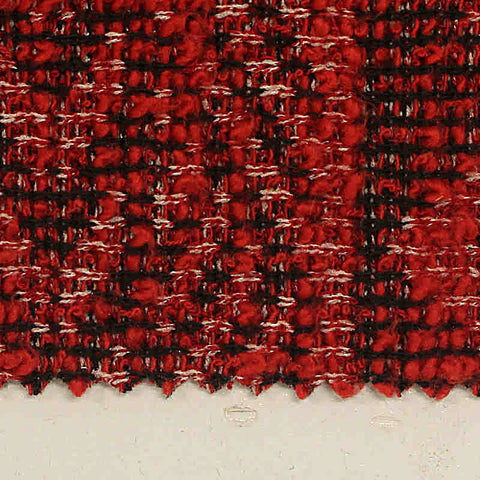 Red Check Jacquard, Cotton-Poly