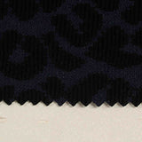 Dark Blue Tone-on-Tone Animal Print Jacquard, Poly-Viscose — texture