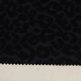 Dark Blue Tone-on-Tone Animal Print Jacquard, Poly-Viscose