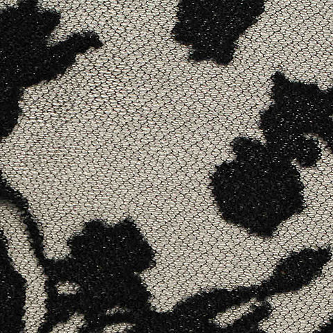 Black Floral Knit, Viscose-Poly