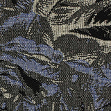 Blue Floral Interlock Knit, Poly-Viscose — texture