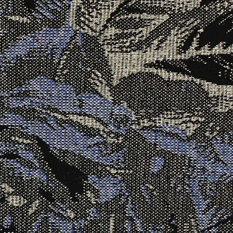 Blue Floral Interlock Knit, Poly-Viscose