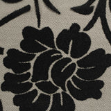 Bold Floral Polyester Viscose Knit Fabric, 75 gsm, 152 cm — Black