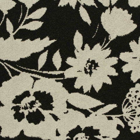 Off-White Floral Linen-Look, Polyester