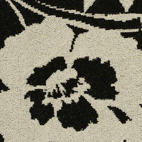 Off-White Floral Linen-Look, Polyester