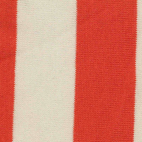 Red Stripe Jersey Knit, Cotton-Poly
