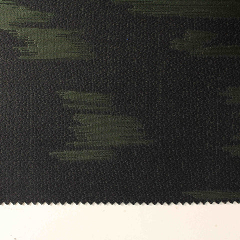 Dark Green Camo Jacquard, Poly-Viscose