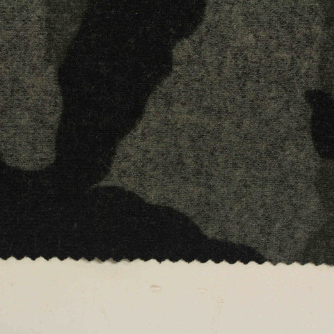 Dark Green Bold-Camo Chunky Knit, Viscose-Poly