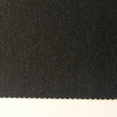 Jacquard Viscose Nylon Blend Knit Fabric, 390 gsm, 160 cm — Black