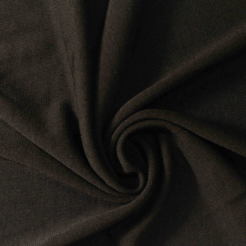 100% Viscose Interlock Knit Fabric, 220 gsm, 185 cm — Black