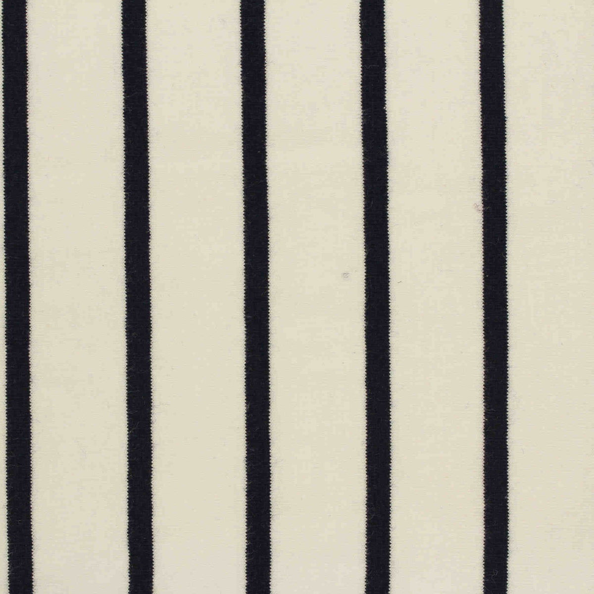 Black Vertical-Stripe Jersey Knit, Cotton, 175 gsm