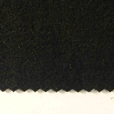 Jacquard Brushed Viscose Nylon Blend Stretch Knit Fabric, 440 gsm, 160 cm — Black
