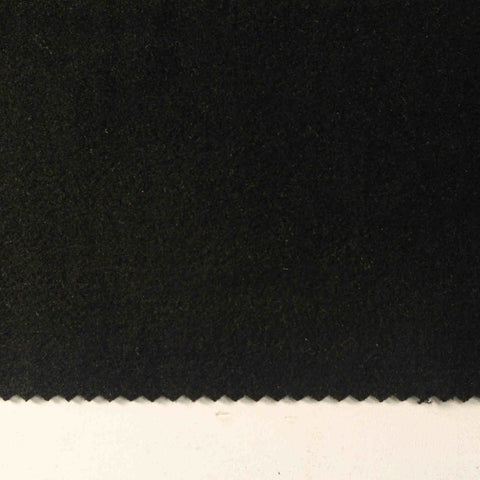Jacquard Brushed Viscose Nylon Blend Stretch Knit Fabric, 440 gsm, 160 cm — Black
