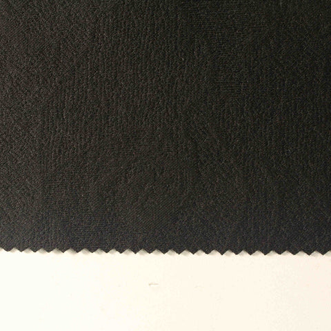 Jacquard Viscose Nylon Blend Stretch Knit Fabric, 420 gsm, 160 cm — Black, ref EF-207172