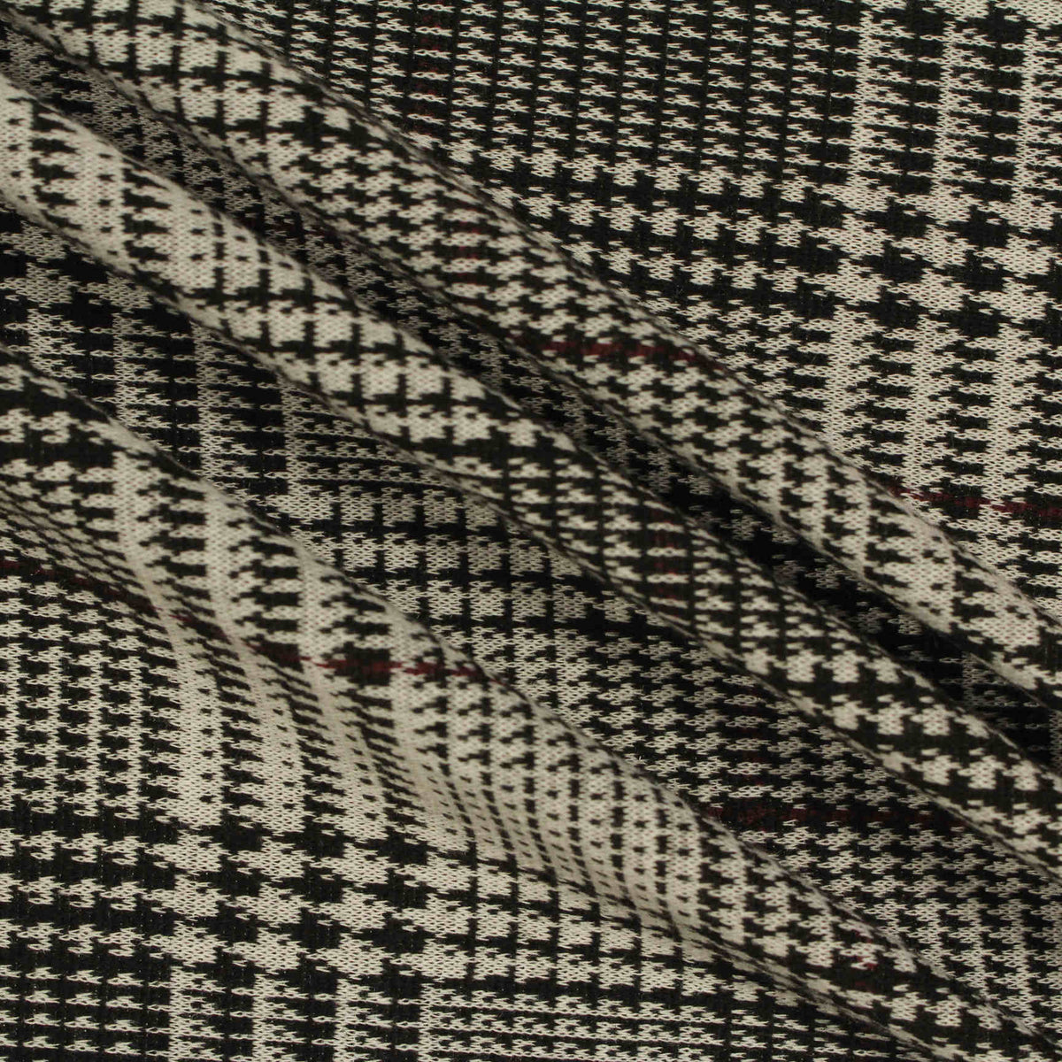 Black Houndstooth Jacquard, Polyester, 270 gsm, 160 cm, ref EF-207202