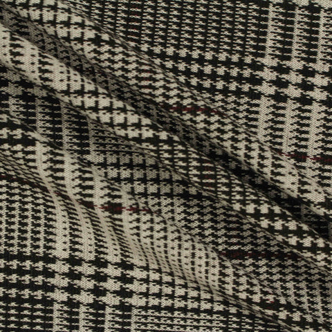Black Houndstooth Jacquard, Polyester, 270 gsm, 160 cm, ref EF-207202