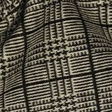 Black Plaid Jacquard, Poly-Viscose — texture