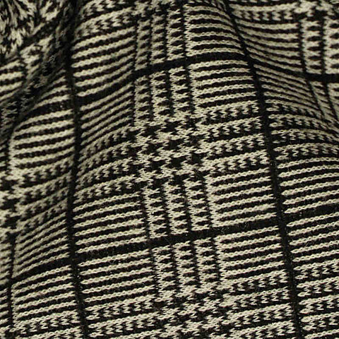 Black Plaid Jacquard, Poly-Viscose, 240 gsm