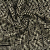 Black Plaid Jacquard, Poly-Viscose