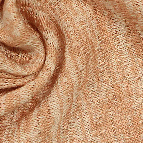 Dark Peach Marl Chunky Knit, Poly-Viscose