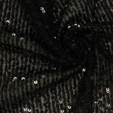 Black Sequin Mesh, Polyester