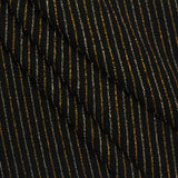 Gold Vertical-Stripe Knit, Nylon-Metallic
