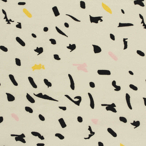 Black Abstract Crepe, Viscose