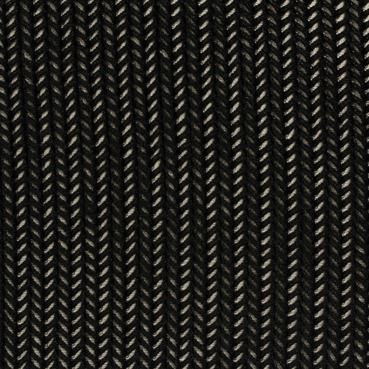 Black Herringbone Scuba Knit, Nylon-Spandex