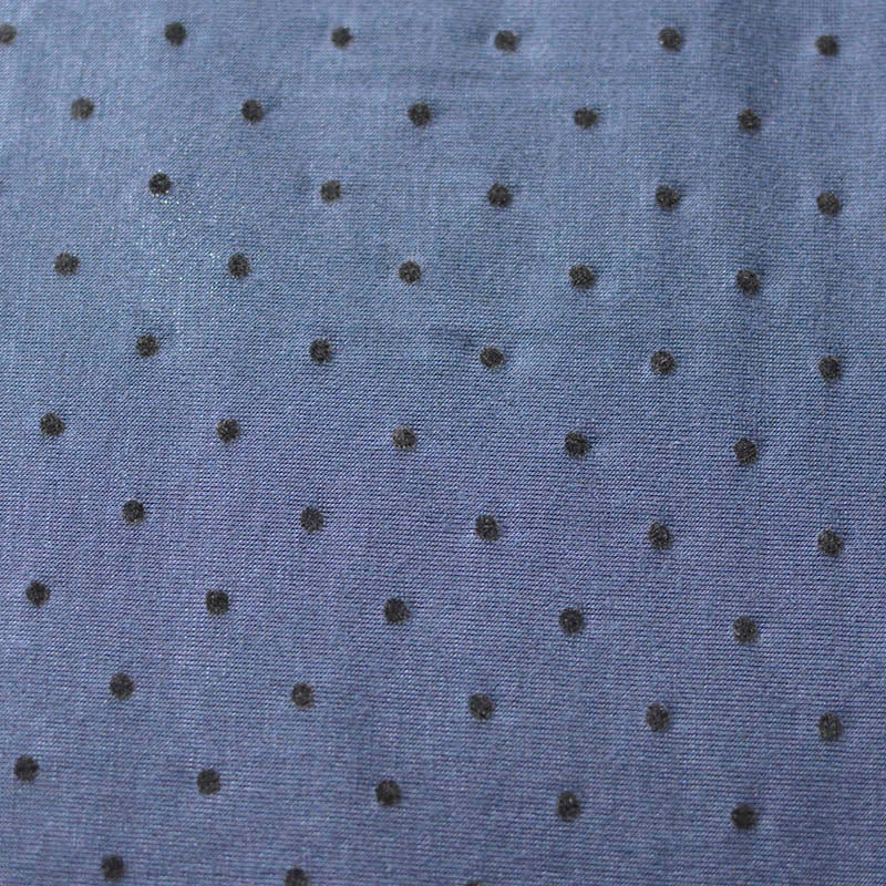 Dark Grey Dots Jersey Knit, Viscose