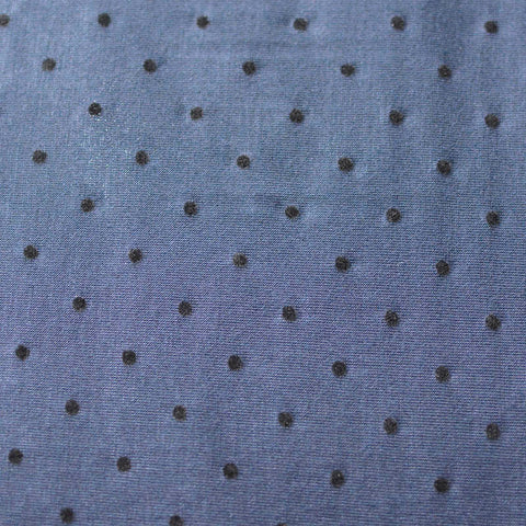 Dark Grey Dots Jersey Knit, Viscose