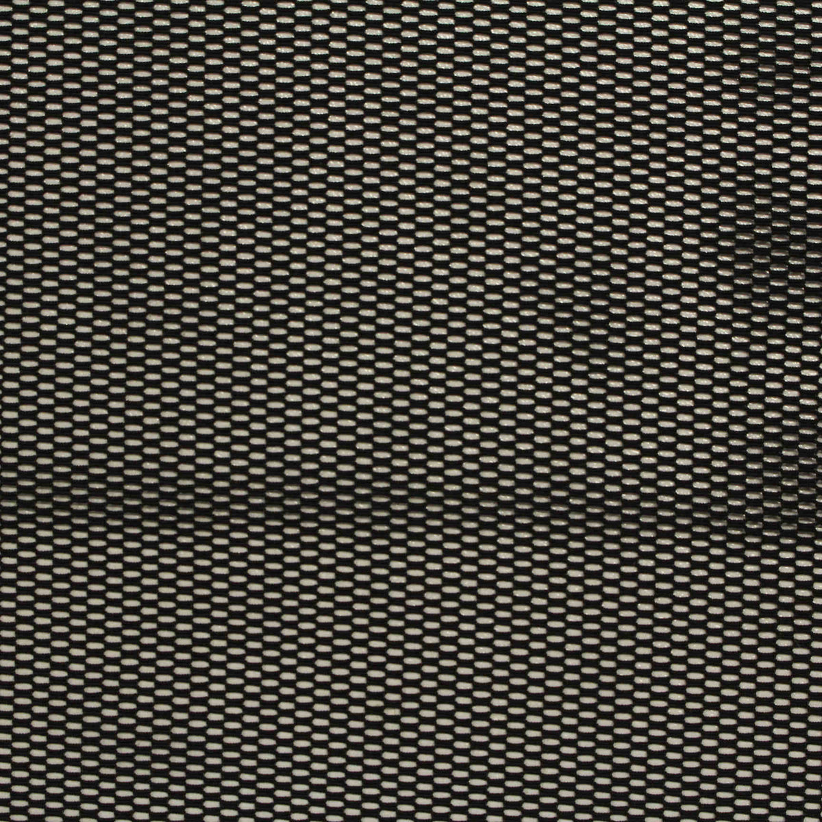 White Geometric-Dash Mesh, Polyester