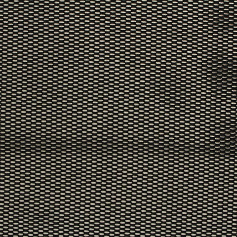 White Geometric-Dash Mesh, Polyester