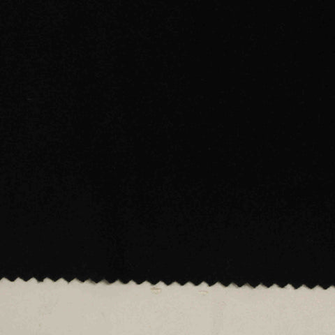 Brushed Polyester Stretch Knit Fabric, 190 gsm, 175 cm — Black