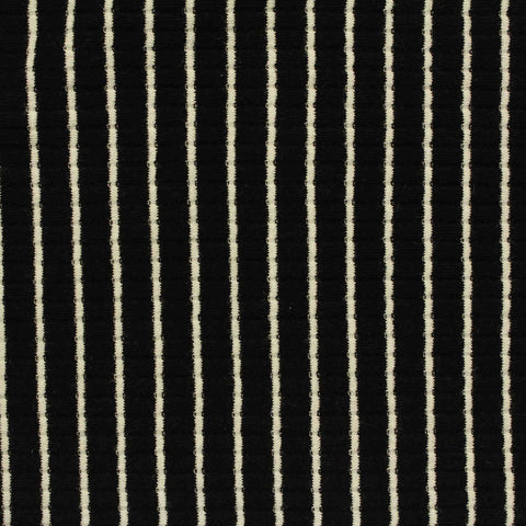 White Vertical-Stripe Rib Knit, Viscose