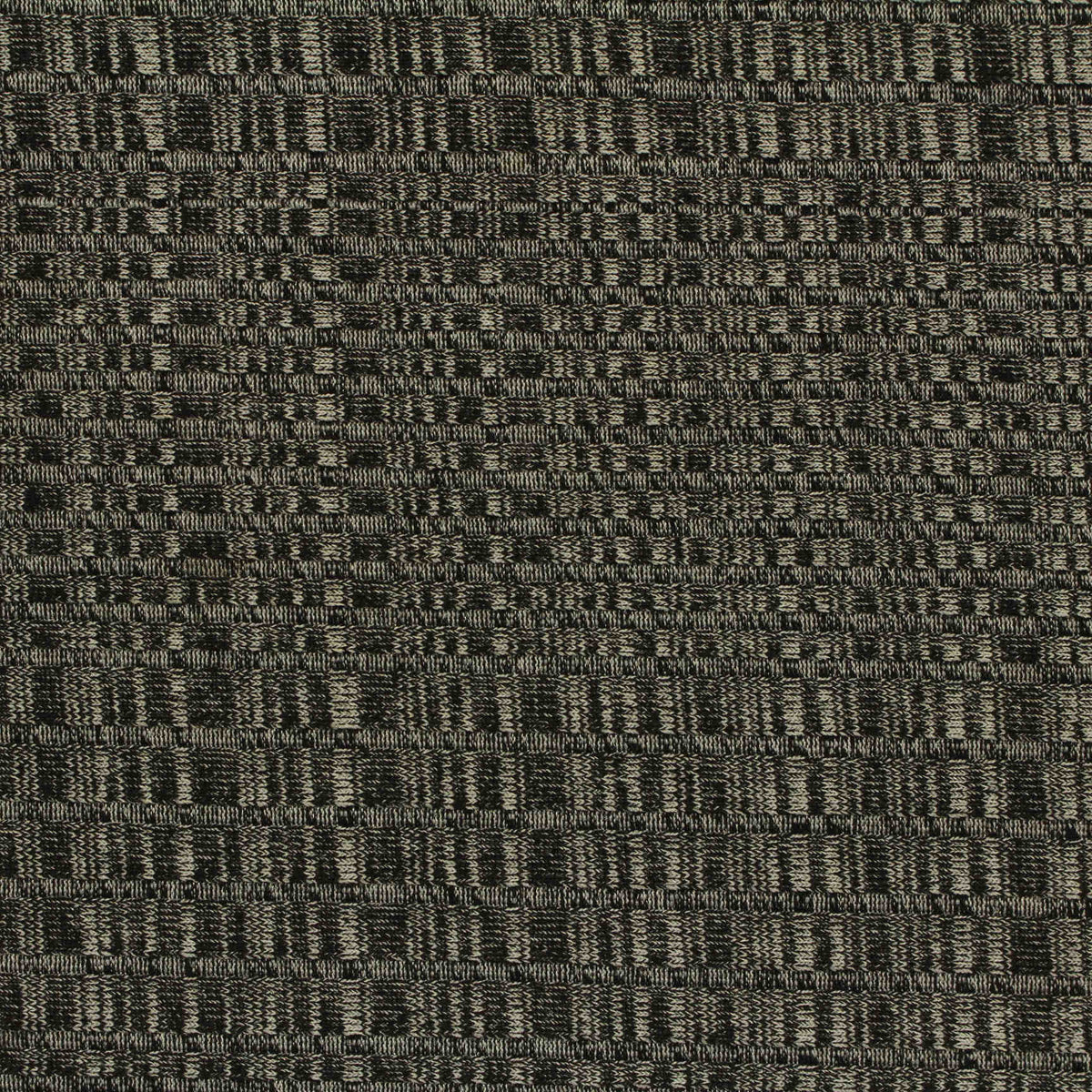 Black Horizontal-Band Rib Knit, Polyester