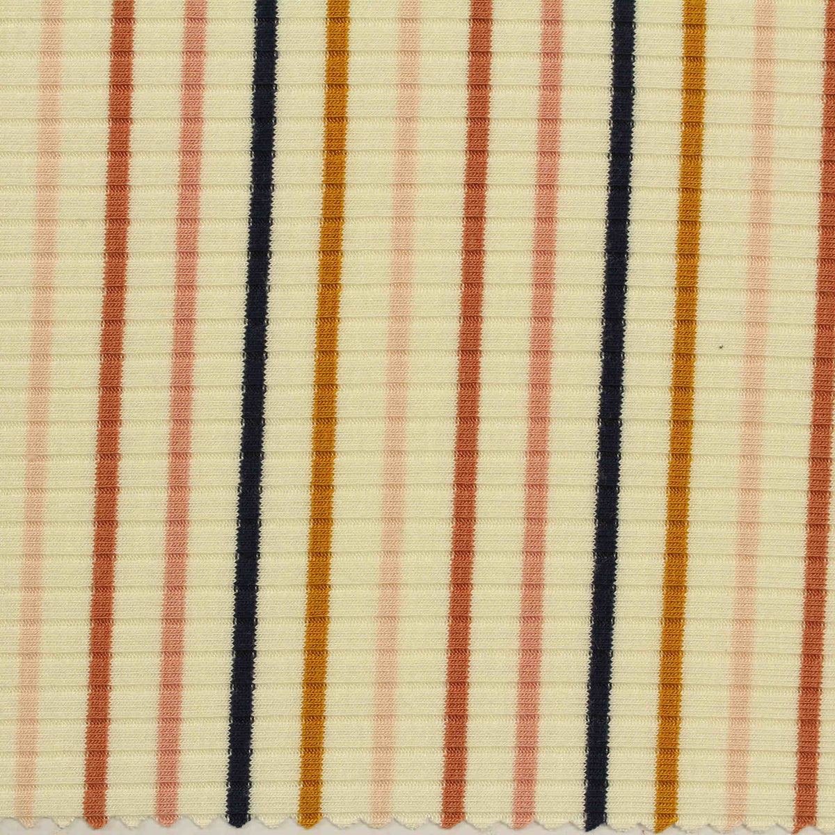 Dark Blue Vertical-Stripe Rib Knit, Viscose