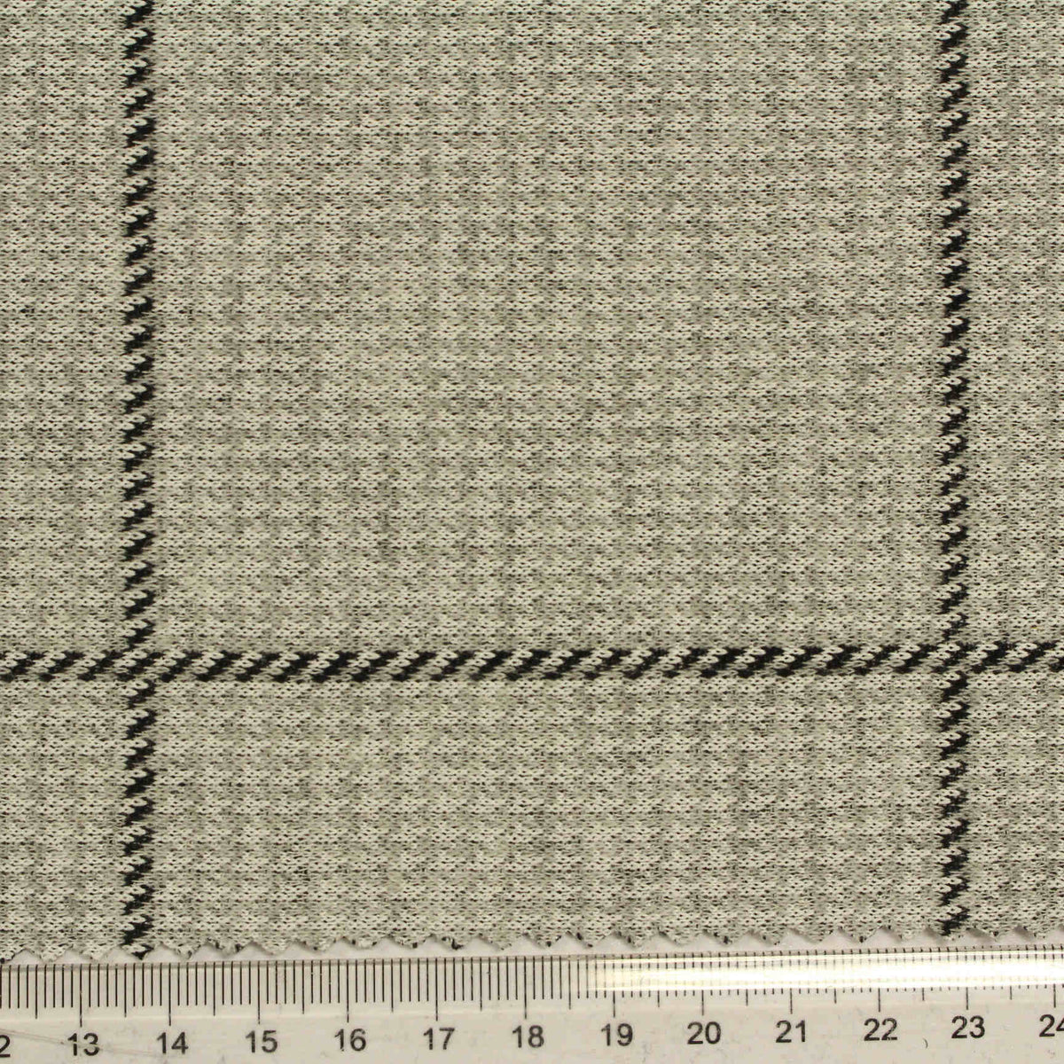 Dark Grey Check Jacquard, Poly-Cotton