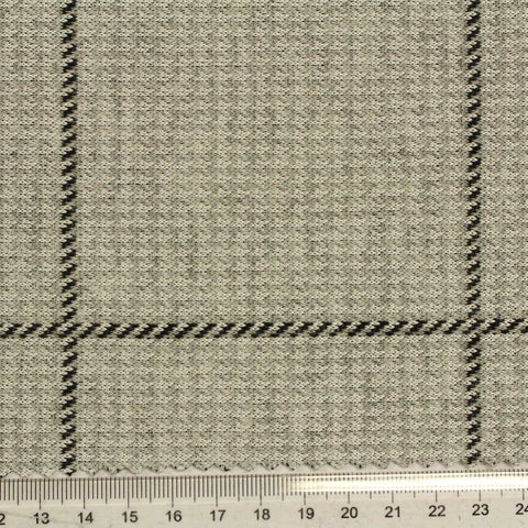 Dark Grey Check Jacquard, Poly-Cotton