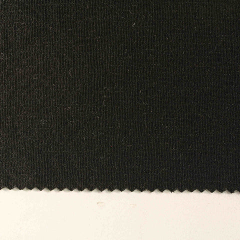 Jacquard Polyester Viscose Stretch Knit Fabric, 320 gsm, 160 cm — Black