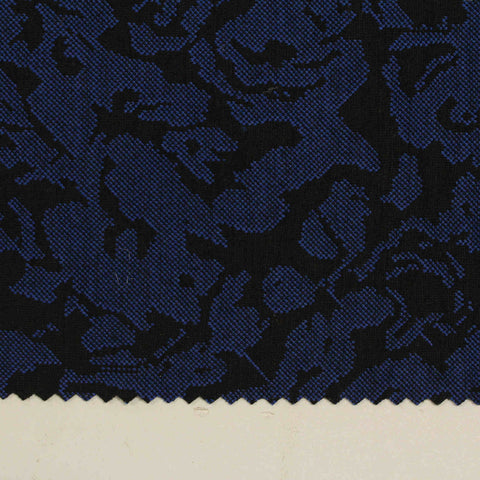 Blue Abstract Jacquard, Polyester, 282 gsm