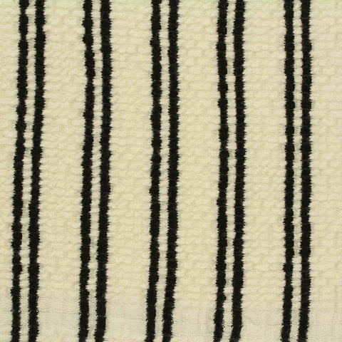 Black Vertical-Stripe Crepe, Viscose