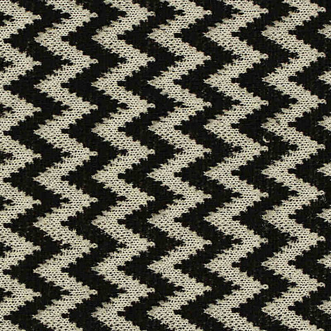 Black Zigzag Jacquard, Polyester, 220 gsm