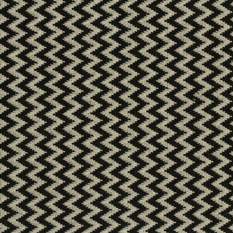 Black Zigzag Jacquard, Polyester, 220 gsm