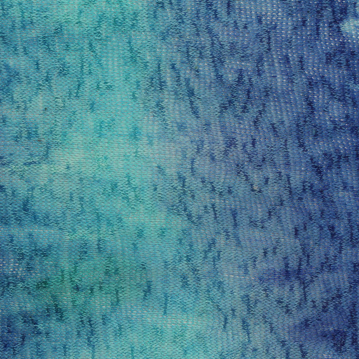 Blue Abstract Chunky Knit, Polyester, 165 gsm