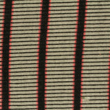 Light Grey Horizontal-Stripe Chunky Knit, Polyester