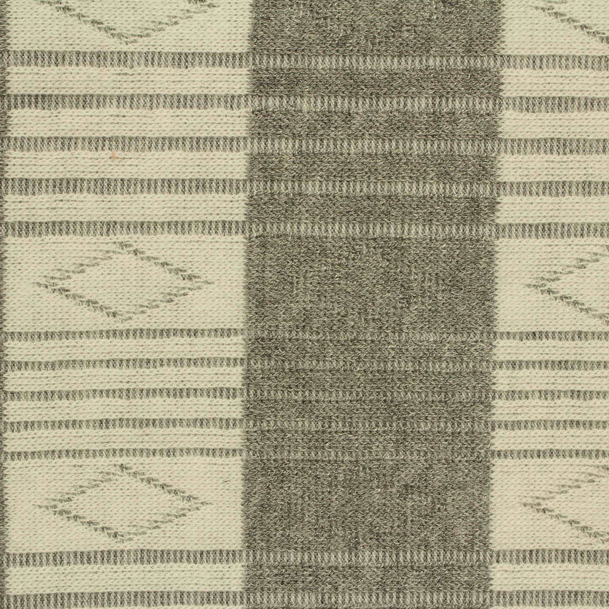 Off-White Geometric-Diamond Jacquard, Viscose-Poly