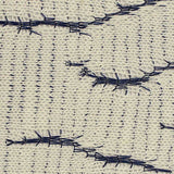 Beige Horizontal-Line Jacquard, Poly-Cotton — texture
