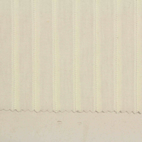 Cream Vertical-Stripe Jacquard, Polyester, 190 gsm